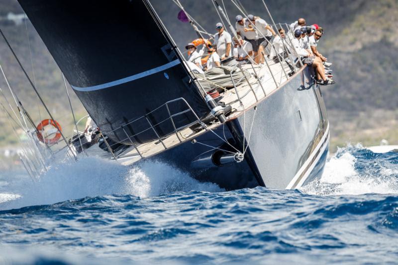 Sir Peter Harrison's Farr 115 Sojana lead CSA Racing 1 on the first day of racing - English Harbour Rum Race Day 1 at Antigua Sailing Week photo copyright Paul Wyeth / pwpictures.com taken at Antigua Yacht Club and featuring the IRC class