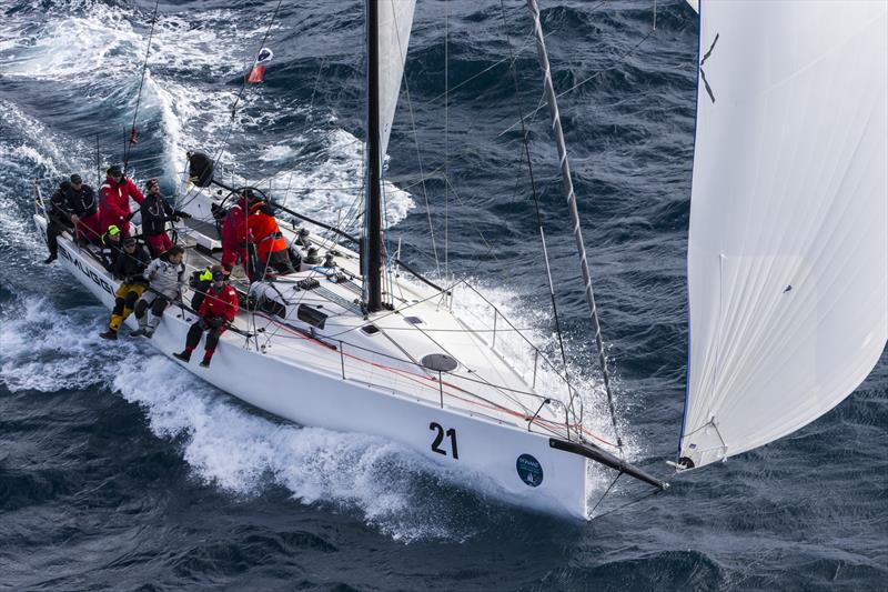 Smuggler leaving Sydney PONANT Race 2018 photo copyright Andrea Francolini taken at Cruising Yacht Club of Australia and featuring the IRC class