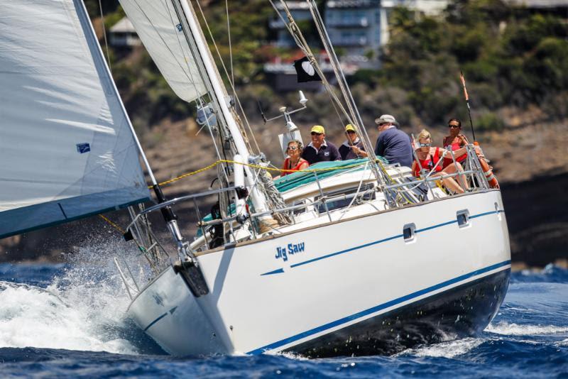 Winning the last race on the final day in Club Class - Ian Galbraith's Scottish team racing Oyster 53 Jigsaw - Antigua Sailing Week photo copyright Paul Wyeth / pwpictures.com taken at Antigua Yacht Club and featuring the IRC class