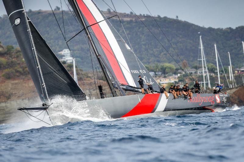 The largest yacht in the 2019 Antigua Bermuda Race fleet is the 100' SHK Scallywag from the Royal Hong Kong YC, skippered by David Witt from Australia photo copyright Paul Wyeth / pwpictures.com taken at Royal Bermuda Yacht Club and featuring the IRC class