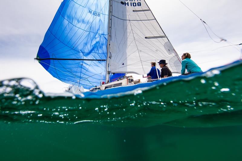 Leo Eeckman on her way to winning the Port Phillip Women's Championship - Australian Women's Keelboat Regatta photo copyright Bruno Cocozza taken at Royal Melbourne Yacht Squadron and featuring the IRC class