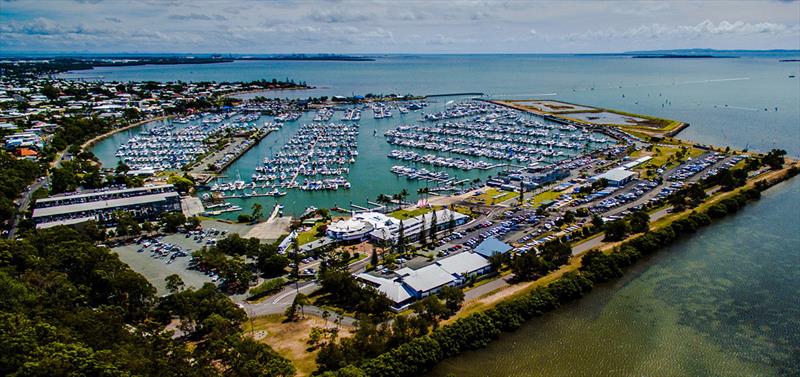 Aerial of the Royal Queensland Yacht Squadron - photo © Natasha Hoppner