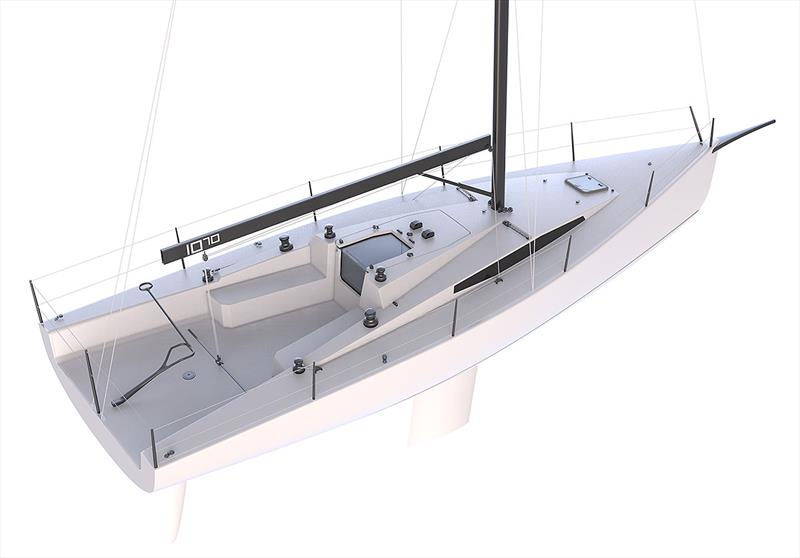 Deck layout for the M.A.T 1070 - you choose - tiller or twin wheels - photo © M.A.T