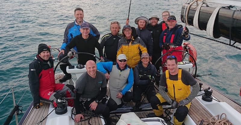 Crew of Carrera S after taking line honours - Apollo Bay Race 2019 photo copyright ORCV Media taken at Ocean Racing Club of Victoria and featuring the IRC class