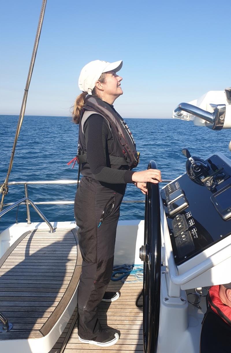 Jill Blunsom at the helm of Blue Water Tracks - Apollo Bay Race 2019 photo copyright ORCV Media taken at Ocean Racing Club of Victoria and featuring the IRC class