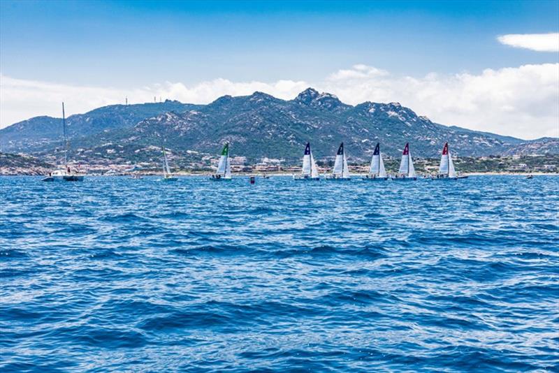 Fleet of the SAILING Champions League photo copyright SCL / Lars Wehrmann taken at Yacht Club Costa Smeralda and featuring the IRC class