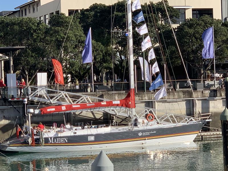 Maiden docked in Auckland ahead of her departure for Hawaii on Saturday photo copyright Colin Preston taken at  and featuring the IRC class