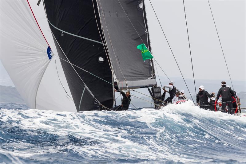 Wild Joe disappears in the waves off the Plage de Pampelonne. - Rolex Giraglia 2019 photo copyright IMA / Studio Borlenghi taken at Yacht Club Italiano and featuring the IRC class