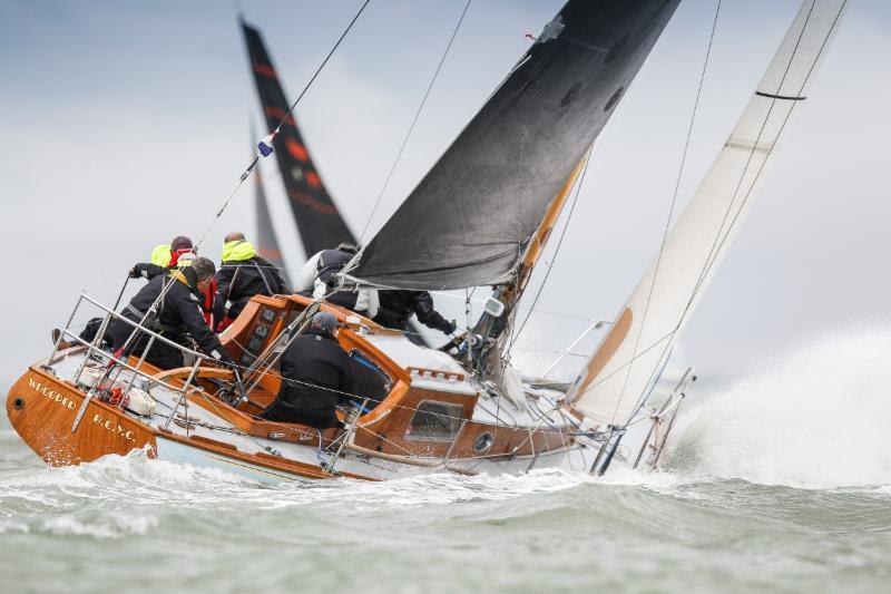 Giving it their best shot to defend their 2017 IRC National Champion win, Giovanni Belgrano and his team on the classic 1939 Laurent Giles sloop Whooper return, complete with new racing sails for the event photo copyright Paul Wyeth / pwpictures.com taken at Royal Ocean Racing Club and featuring the IRC class