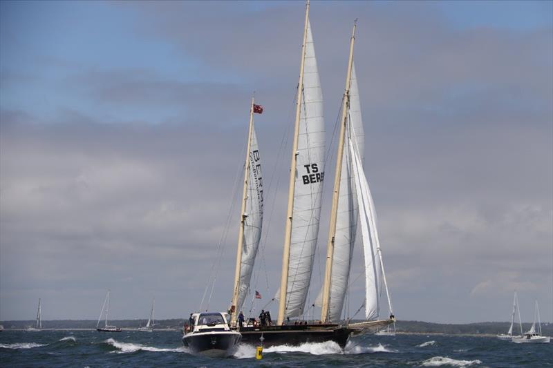 The classic schooner Tabor Boy from Tabor Academy continues as the sole competitor in the Classic Division. Spirit of Bermuda, the other classic entry, sailed outside of the starting line pin, failing to start correctly, not crossing the starting line. - photo © Fran Grenon, Spectrum Photo