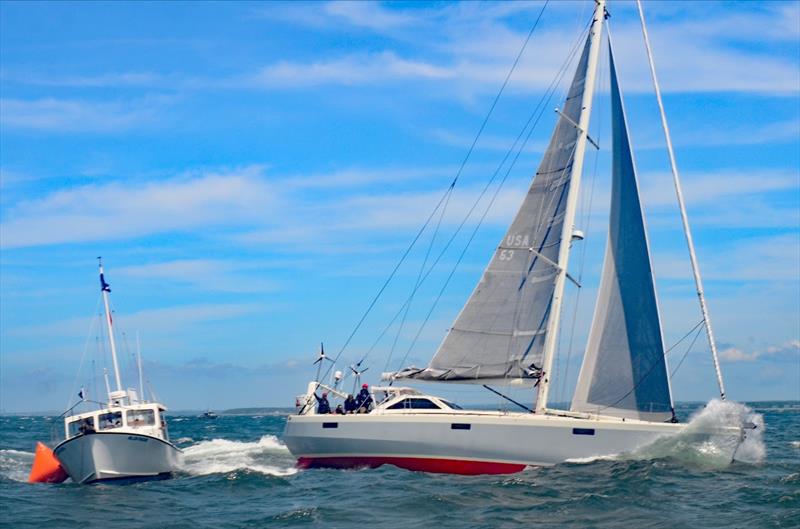 Kiwi Spirit was the line honors leader from start to finish in the 2019 Marion Bermuda Race. The Farr 63 finished off St. David's Lighthouse at 2:27:59 Tuesday photo copyright Talbot Wilson taken at Beverly Yacht Club and featuring the IRC class