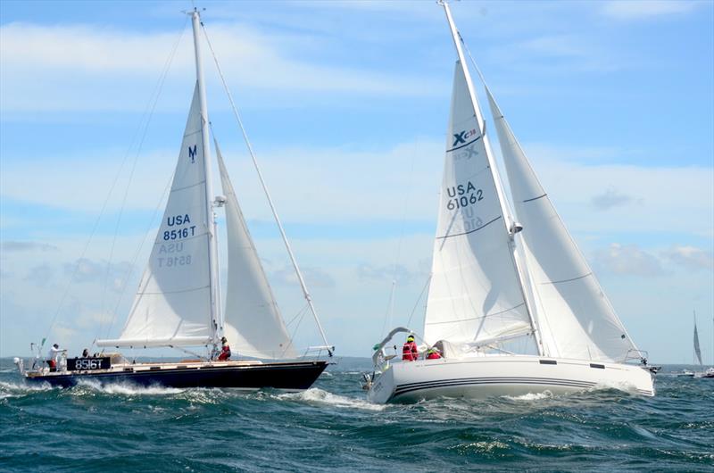 In class C, Escapade II (8516T), a Morris 46 skippered by Tom Bowler of Marion, is the preliminary leader photo copyright Talbot Wilson taken at Beverly Yacht Club and featuring the IRC class