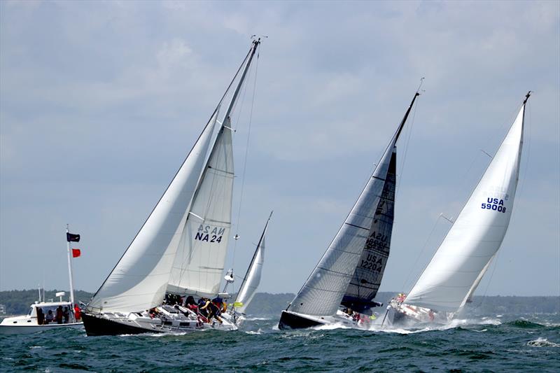 Class B winner and second in the Founders Division was the US Naval Academy's Gallant, a Pearson Composite Navy 44 skippered by Christian Hoffman photo copyright Fran Grenon, Spectrum Photo taken at Beverly Yacht Club and featuring the IRC class