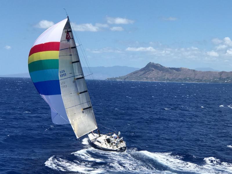 Merlin hauls the mail towards the finishing line of the 2017 Transpac with designer and skipper Bill Lee aboard photo copyright Sharon Green taken at Transpacific Yacht Club and featuring the IRC class