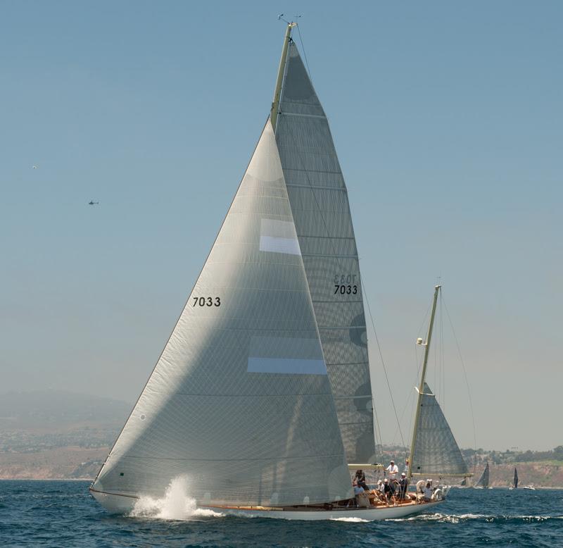 Chubasco charges off the start - 2019 Transpac 50 - photo © Doug Gifford / Ultimate Sailing