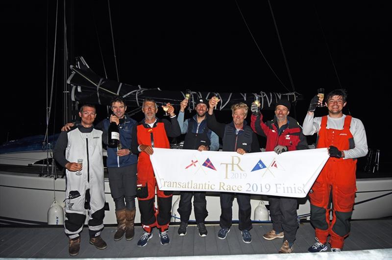 Peter Bacon's Lucy Georgina finished on July 12 at 0059:14 UTC for an elapsed time of 16d:09h:39m:14s. - Transatlantic Race 2019 photo copyright Rick Tomlinson taken at New York Yacht Club and featuring the IRC class