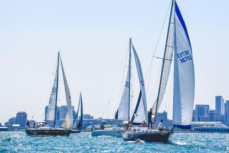 Cruising Division sets sail - 2019 CYC Race to Mackinac - photo © Sara Proctor / www.sailfastphotography.com