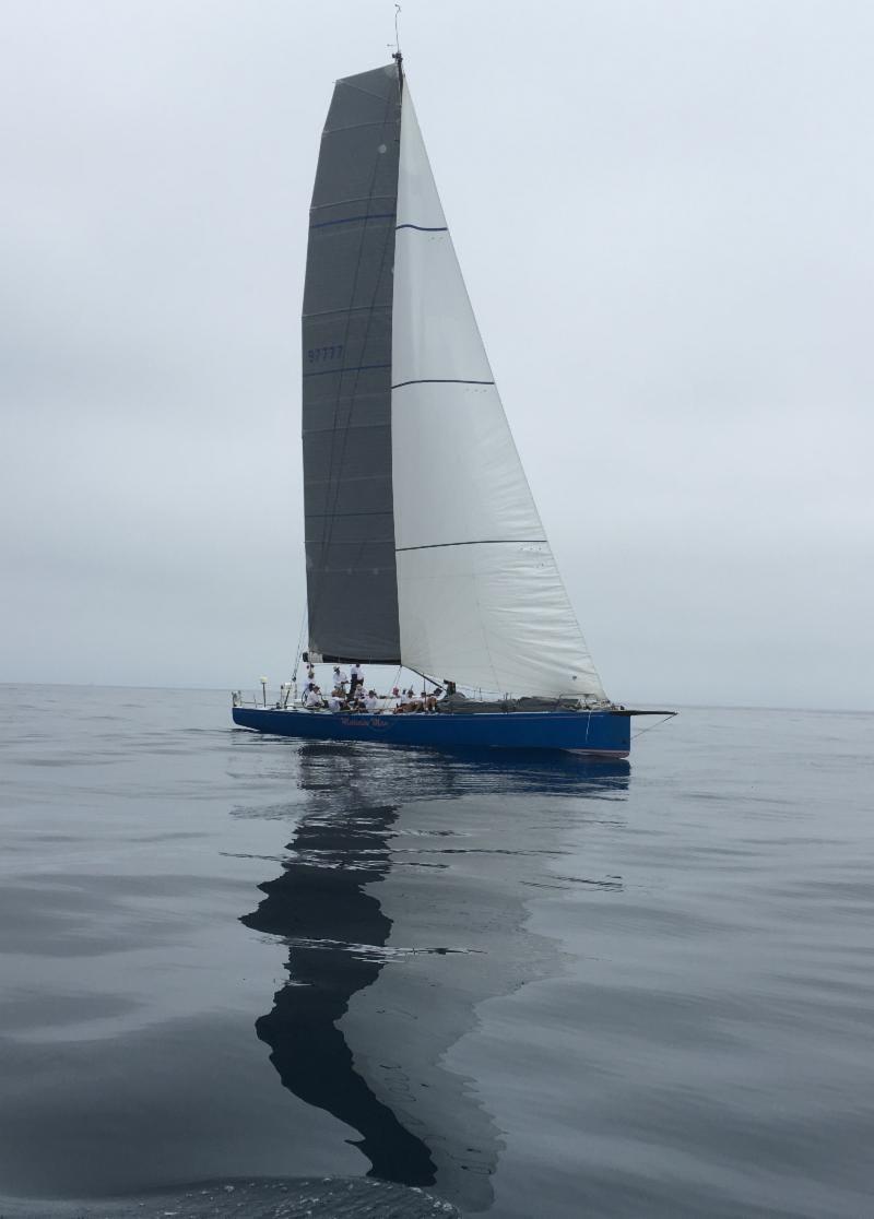 Medicine Man two hours after the start - Transpac 50 photo copyright Lillian Yao taken at Transpacific Yacht Club and featuring the IRC class