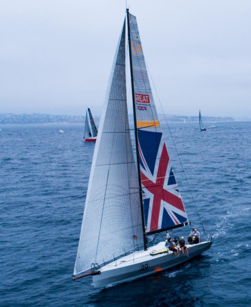 Maverick at the start before the breeze shut off later to test their patience on the first night of the race - and give them some dialogue with the US Navy photo copyright Ronnie Simpson / Ultimate Sailing taken at Transpacific Yacht Club and featuring the IRC class