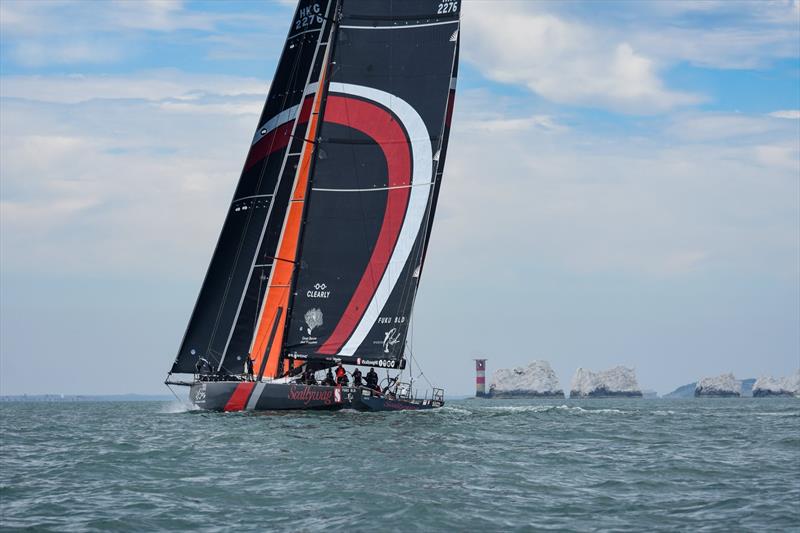 Scallywag nears the finish of the 2019 Transatlantic Race off Cowes photo copyright SHK Scallywag taken at Royal Hong Kong Yacht Club and featuring the IRC class