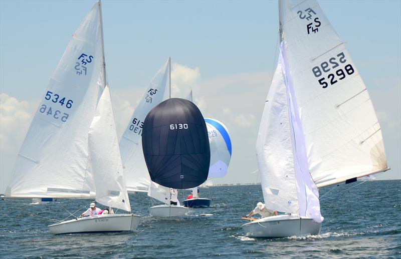 Second place in the Championship Series went to Tyler and Carrie Andrews of Deer Park MD in Scot #6130 who were stuck in the pack following the first two legs, but made some good gains after tacking for a clear inside lane after a tactical rounding photo copyright Talbot Wilson taken at Pensacola Yacht Club and featuring the IRC class