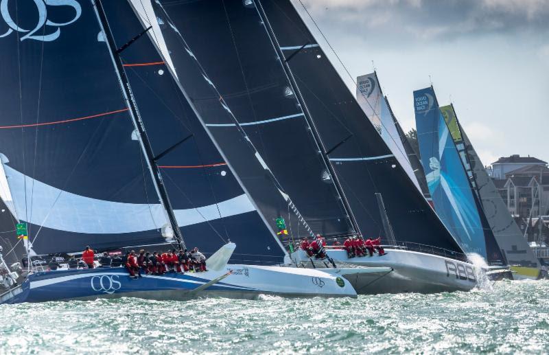 The Rolex Fastnet Race's largest monohull yachts at the start of the 2017 race photo copyright Rolex / Kurt Arrig taken at Royal Ocean Racing Club and featuring the IRC class