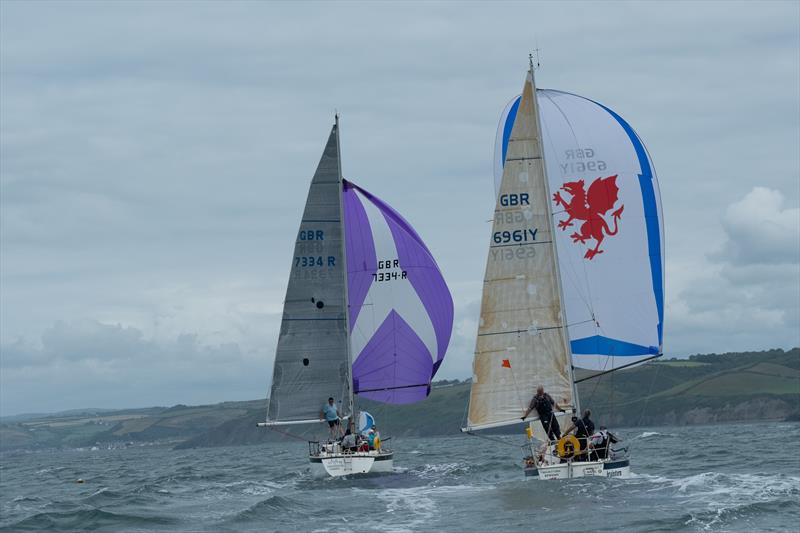 Rodmar and Brainstorm battle in the New Quay Yacht Club Keelboat Regatta 2019 - photo © Pete Thomas