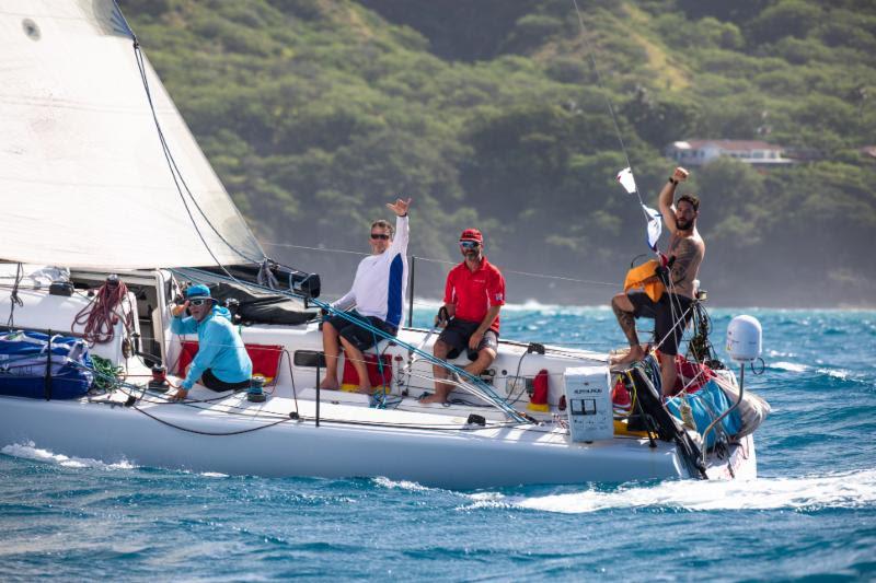 Last boat to finish: Gamble revels at Diamond Head - Transpac 50 photo copyright Emma Deardorf / Ultimate Sailing taken at Transpacific Yacht Club and featuring the IRC class