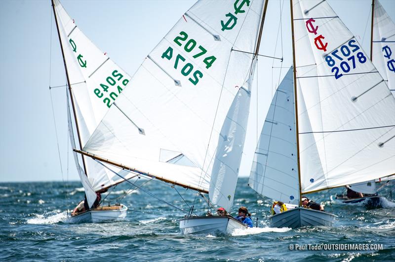 The Solstad sisters battle downwind in the 15-boat Town Class fleet - 2019 Helly Hansen NOOD Regatta Marblehead photo copyright Paul Todd / Outside Images / NOOD taken at Boston Yacht Club and featuring the IRC class