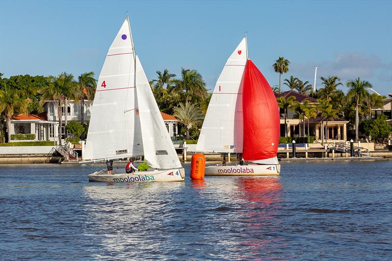 Tight racing on the Mooloolaba River - photo © Trish Wilson