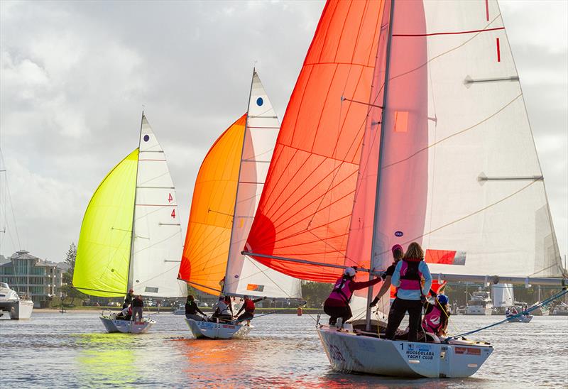 Downwind in the Mooloolaba SheSails Winter Regatta photo copyright Trish Wilson taken at Mooloolaba Yacht Club and featuring the IRC class