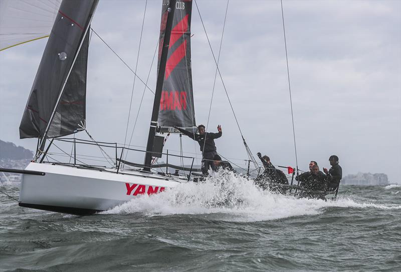 The Royal Cape Yacht Club crew crossing the finish line as winners of race 2 - Lipton Challenge Cup 2019 - photo © Liesl King