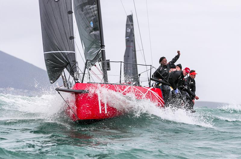 Celebrating their win in the first race as they crossed the finish line is Joweal Claasen aboard the Witbank Yacht & Aquatic Club boat - Lipton Challenge Cup 2019 - photo © Liesl King