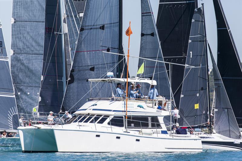 Start line - Airlie Beach Race Week photo copyright Andrea Francolini taken at Whitsunday Sailing Club and featuring the IRC class