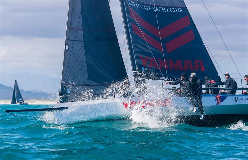The crew of Yanmar take the water over the boat in their stride when winning races. - Lipton Challenge Cup 2019 photo copyright Liesl King taken at Royal Cape Yacht Club and featuring the IRC class