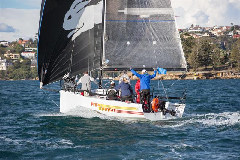 Gusty conditions made for some exciting rides as crews made their way down Sydney Harbour in race 1 of the Concierge Traveller Spring Series photo copyright Cruising Yacht Club of Australia taken at Cruising Yacht Club of Australia and featuring the IRC class