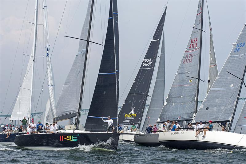 Fleet at the start of the 2018 Ida Lewis Distance Race photo copyright Michele Almeida / MISTE Photography taken at Ida Lewis Yacht Club and featuring the IRC class
