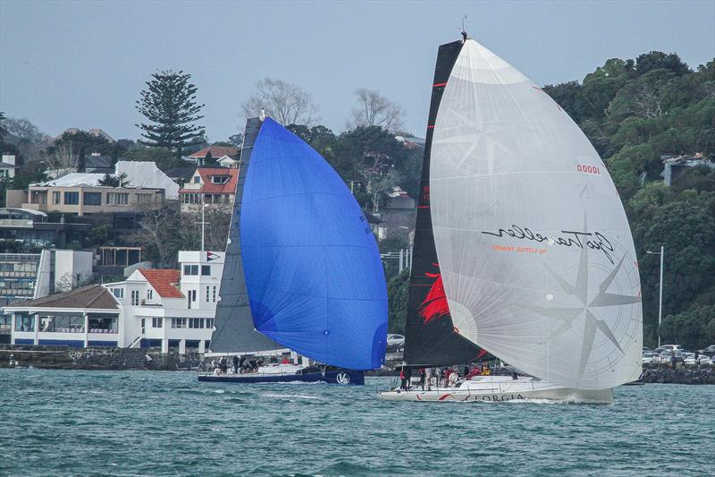 V5 and Georgia off Tamaki YC - RNZYS Winter Race - July27, 2019 - photo © Richard Gladwell