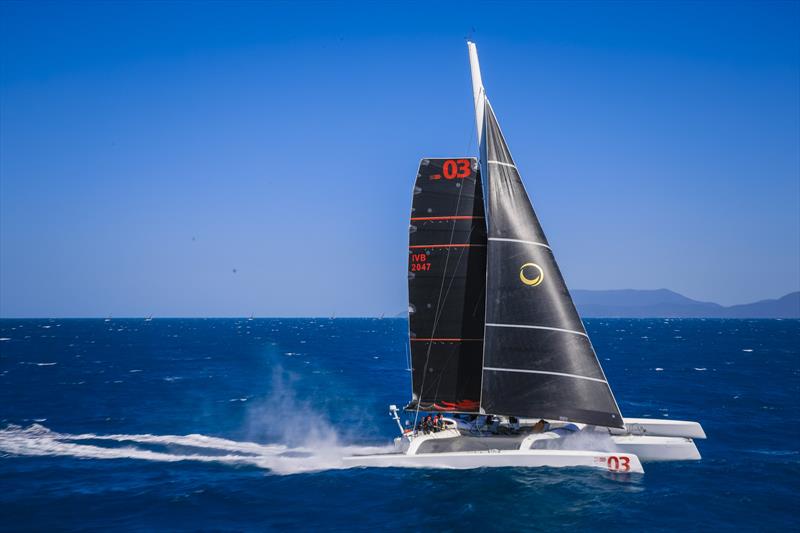 Beau Geste hits 35 kts - Day 3 - Hamilton Island Race Week, August 20, 2019 photo copyright Craig Greenhill / Saltwater Images taken at Hamilton Island Yacht Club and featuring the IRC class