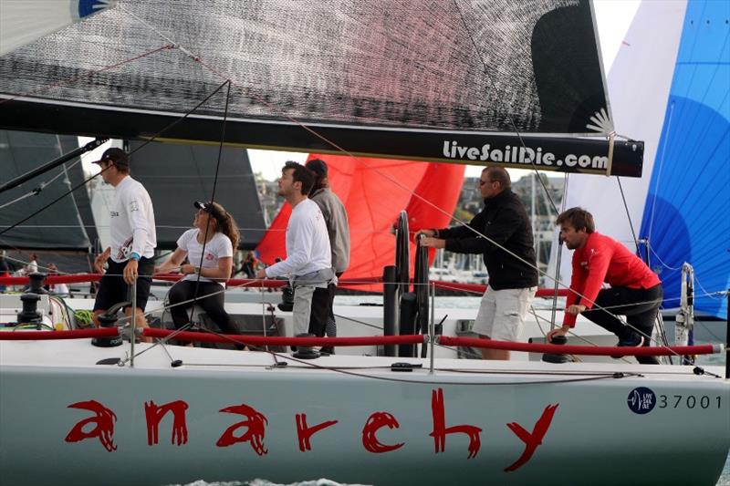 AJ Reid at helm of his YD37 Anarchy - Rolex New York Yacht Club Invitational Cup - photo © Royal New Zealand Yacht Squadron