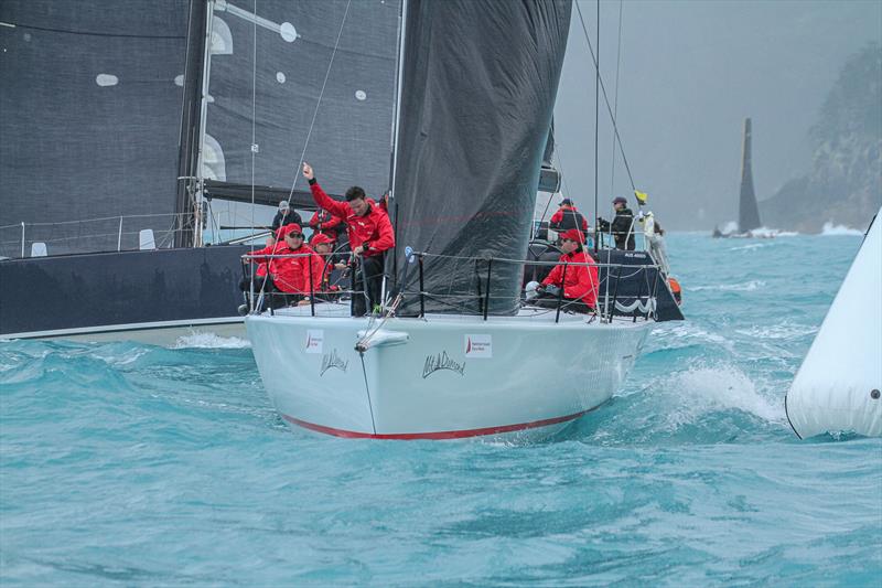 The bowman on Not a Diamond earns his keep getting the boat around the pin end of the start - Day 6 - Hamilton Island Race Week, August 24, 2019 - photo © Richard Gladwell