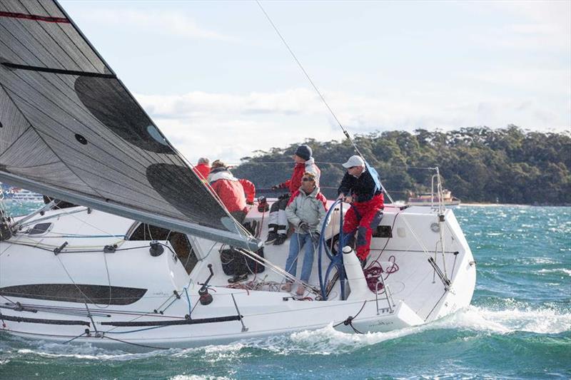 From left: Rear Commodore Janey Treleaven, Concierge Traveller's Warren Dix and Nicola Billens, and $500 prize winner Sean Rahilly photo copyright Cruising Yacht Club of Australia taken at Cruising Yacht Club of Australia and featuring the IRC class