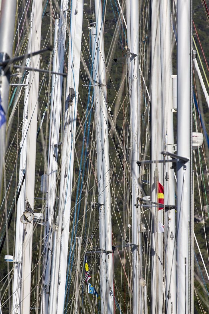 Masts at Peppers resort pre-racing on Day 1 - 2019 SeaLink Magnetic Island Race Week photo copyright Andrea Francolini taken at Townsville Yacht Club and featuring the IRC class