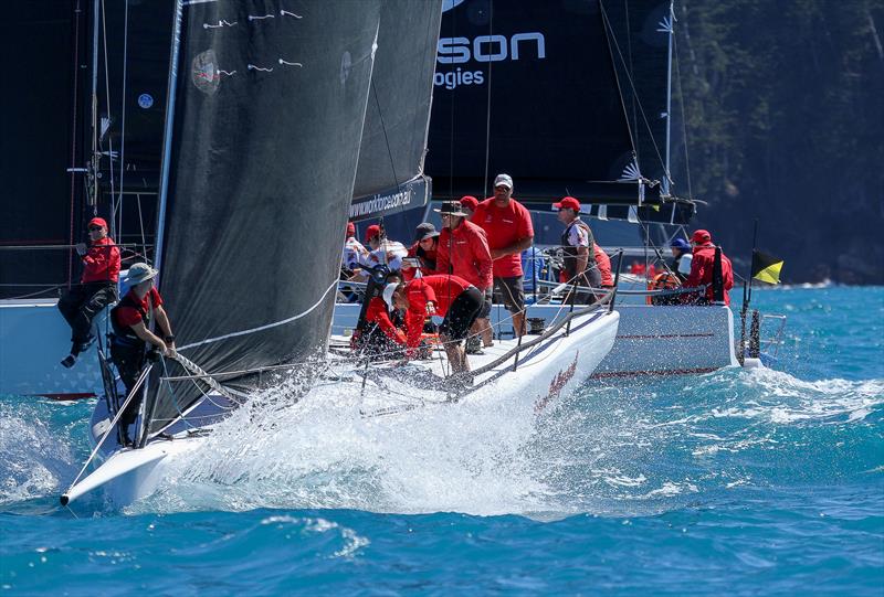 Team Hollywood dives into a big one - IRC Division 2 - Hamilton Island Race Week - August 2019 photo copyright Richard Gladwell taken at Hamilton Island Yacht Club and featuring the IRC class