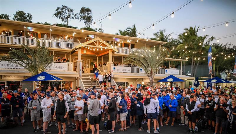 The post-race party begins on Front Street - Hamilton Island Race Week 2019 photo copyright Craig Greenhill / www.saltydingo.com.au taken at Hamilton Island Yacht Club and featuring the IRC class