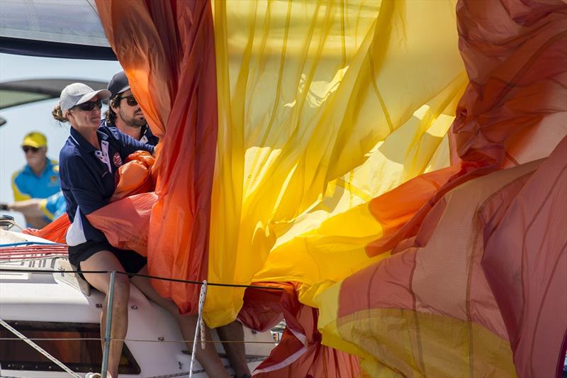 Effarrvescent moments before she was caught in a boat sandwich - SeaLink Magnetic Island Race Week 2019 - photo © Andrea Francolini