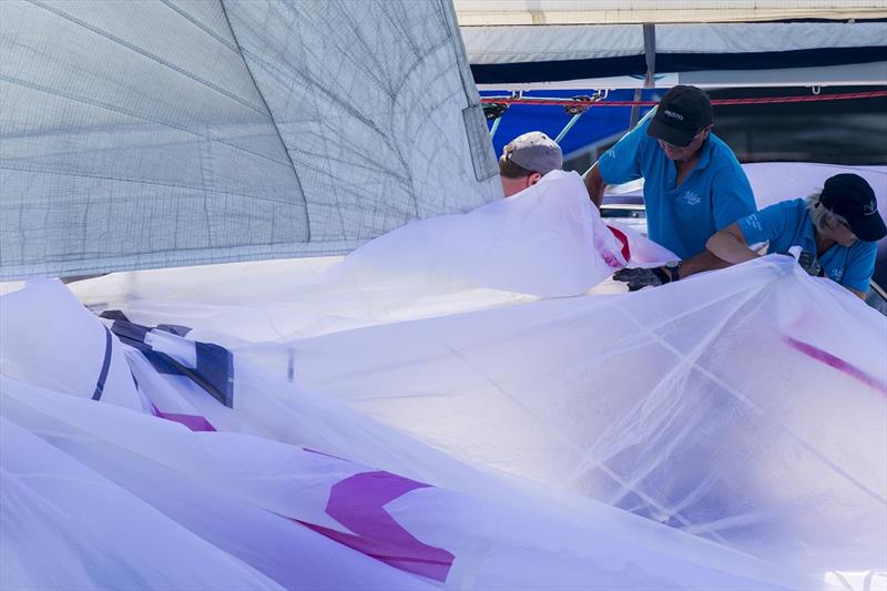 Pulling in the kite on Mika  - SeaLink Magnetic Island Race Week 2019 photo copyright Andrea Francolini taken at Townsville Yacht Club and featuring the IRC class