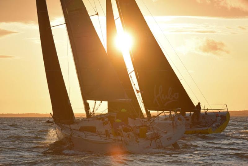 Nick Martin's Sun Fast 3600 Diablo & Erik van Vuuren's W36 Hubo. - 2019 RORC Cherbourg Race photo copyright Rick Tomlinson / RORC taken at Royal Ocean Racing Club and featuring the IRC class