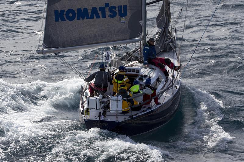 PONANT Syd Noumea Race 2018 - Azzurro leaves Sydney Harbour photo copyright Andrea Francolini taken at Cercle Nautique Calédonien and featuring the IRC class