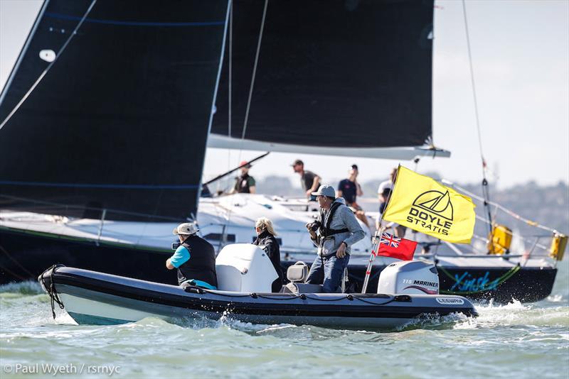 One of the legends of sailing was on the water today, Brian Thompson delivered a debrief on behalf of Doyle Sails - 2019 Land Union September Regatta photo copyright Paul Wyeth taken at Royal Southern Yacht Club and featuring the IRC class